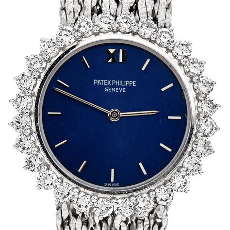 vintage blue dial gold patek philippe|Patek Philippe blue dial price.